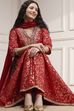 Off-White Cotton Foil Printed Anarkali Suit Set image number 8