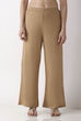 Black Viscose Lycra Relaxed Palazzos image number 4