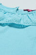 Pink Sleeveless Top With Schiffli Lace Detail image number 1