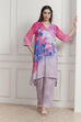 Lilac Printed Straight Kurta Set