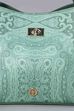 Green PU Paisley Structured Handheld Bag image number 6