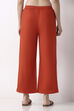 Berry Maroon Solid Straight Palazzos image number 5