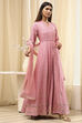 Powder Pink Embroidered Front Open Suit Set image number 4