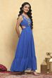 Electric Blue Polyester Dress image number 4
