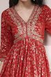 Off-White Cotton Foil Printed Anarkali Suit Set image number 1