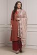 Beige Printed Winter Stole image number 1