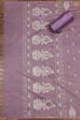 Light Blue Cotton Jamdani Unstitched Suit Set image number 3