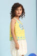 Yellow & White Floral Printed Top image number 4