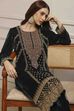 Dark Green Velvet Straight Winter Kurta Set image number 7