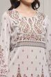 Ivory Printed Straight Winter Suit Set image number 1
