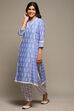 Green Cotton Straight Embroidered Kurta image number 2