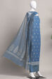 Pink Cotton Jamdani Unstitched Suit Set image number 4