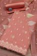 Light Blue Cotton Jamdani Unstitched Suit Set image number 0