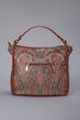 Tan Brown PU Structured Hobo Bag image number 1