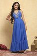 Electric Blue Polyester Dress image number 5