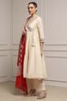 Fuchsia Embroidered Angrakha Festive Anarkali Suit Set image number 3