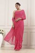 Pink Poly Georgette Printed Saree With Blouse image number 8