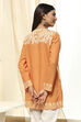 Mustard Yellow Printed Straight Short Kurta image number 3