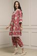 Pink Cotton Floral Straight Co-ord Set image number 5