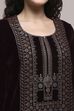 Wine Art Silk Straight Kurta Pants Set image number 1