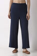 Black Viscose Lycra Relaxed Palazzos image number 4