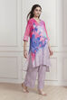 Green Abstract Printed Straight Suit Set image number 5