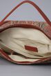 Tan Brown PU Structured Hobo Bag image number 5
