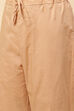 Khaki Cotton Straight Kurta Narrow Palazzo Suit Set image number 3