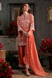 Earthy Blue Chanderi Embroidered Straight Suit Set image number 3