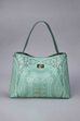 Green PU Paisley Structured Handheld Bag image number 1