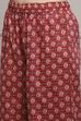 Red Cotton Printed Straight Suit Set image number 2