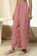 Dull Blue Solid Straight Palazzo image number 2
