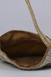 Gold & Silver Toned Fabric Embellished Potli image number 6