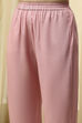 Pink Cotton Machine Embroidered Unstitched Suit Set image number 3