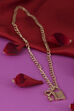 Gold Plated Brass Lock & Key Necklace image number 0