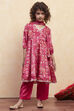 Turquoise Angrakha Printed Flared Suit Set image number 6