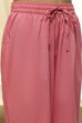 Pink and Off-White Cotton Printed Gathered Kurta Set image number 2