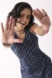 Indigo Cotton Floral Halter Tie-Up Kurti image number 1