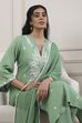 Pink Viscose Floral Embroidered Straight Suit Set image number 7