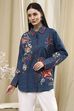 Brown Cotton Floral Printed Shirt image number 2