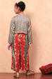 Green Viscose Blend Straight Dress image number 3