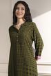 Indigo Blue Printed Straight Kurta image number 1