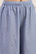 Powder Blue Cotton Straight Kurta Palazzo Suit Set image number 2