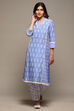 Green Cotton Straight Embroidered Kurta image number 5