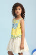 Yellow & White Floral Printed Top image number 2