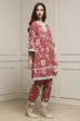 Pink Cotton Floral Straight Co-ord Set image number 2
