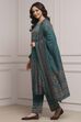 Ivory Printed Straight Winter Suit Set image number 3