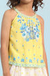 Yellow & White Floral Printed Top image number 1