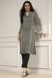 Blue Printed Straight Kurta