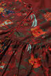 Green & Maroon Cotton Flared Printed Dress image number 1